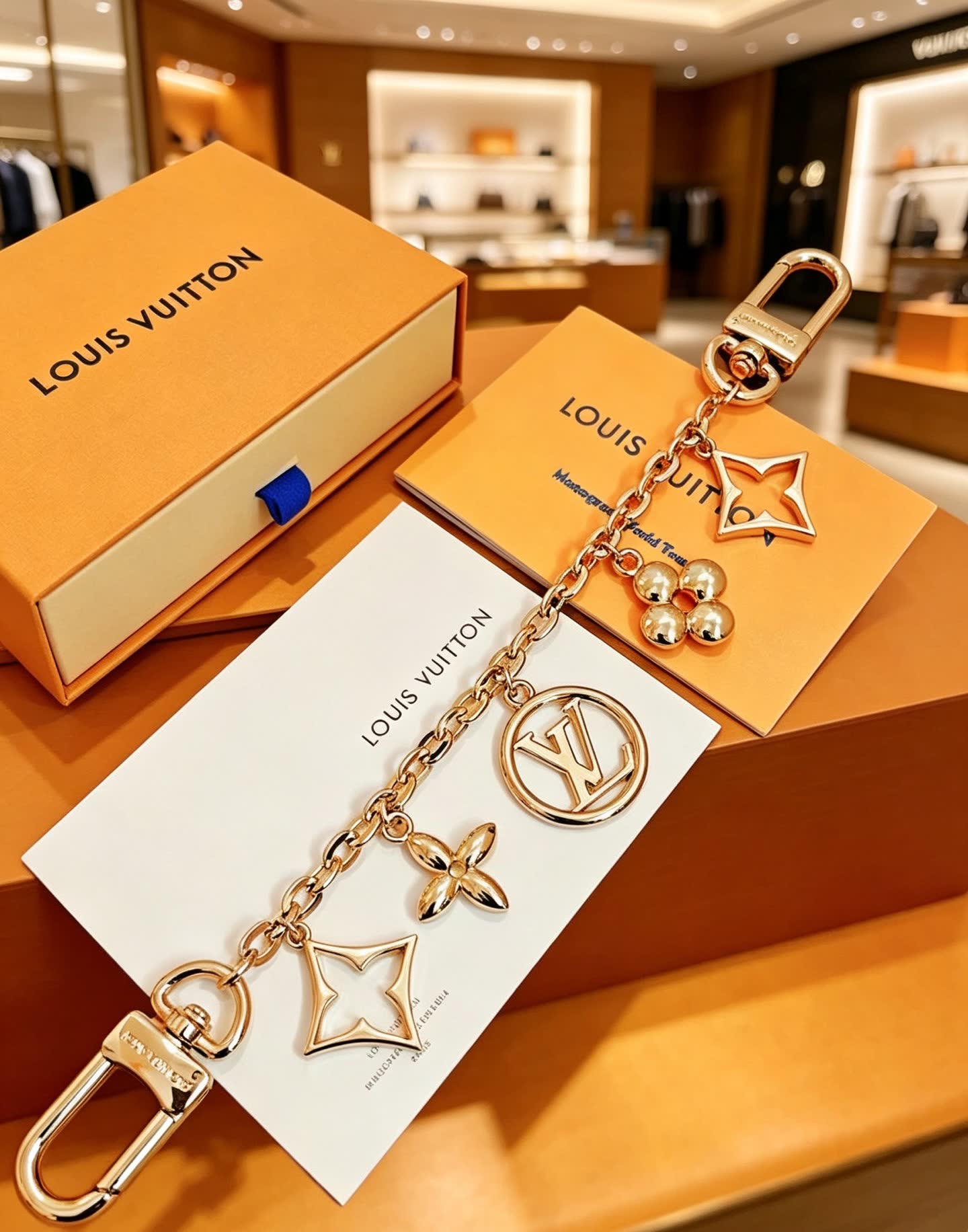 Louis Vuitton Gold Tone Charm Bracelet